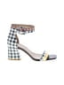 Donald J Pliner Checkered-gingham Gray Sandals Size 8 1/2 - photo 1