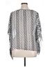 Lagaci 100% Polyester Chevron-herringbone Silver Long Sleeve Blouse Size XL - photo 2