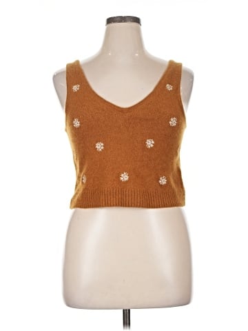 Madewell Floral-Embroidered V-Neck Sweater Tank (view 1)