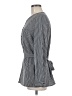 Notations Stripes Gray Long Sleeve Blouse Size M - photo 5