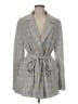 Free People Checkered-gingham Gray Blazer Size M - photo 1