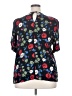 Sag Harbor 100% Rayon Black Short Sleeve Blouse Size 2X - photo 2