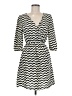 Indulge 100% Polyester Chevron-herringbone Black Casual Dress Size M - photo 1