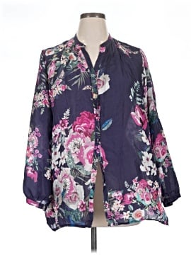 Johnny Was Long Sleeve Silk Top (view 1)