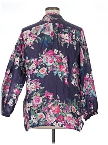Johnny Was Long Sleeve Silk Top (view 2)