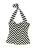 Modbe Chevron-herringbone Ivory Swimsuit Top Size M - photo 1