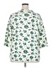 Blair Floral Green 3/4 Sleeve Button-Down Shirt Size 2X - photo 2