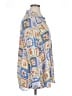 Rose + Olive 100% Polyester Print Blue Long Sleeve Blouse Size XL - photo 4