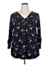 Beacon Black 3/4 Sleeve Blouse Size 2X - photo 1