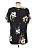 West Kei 100% Polyester Black Short Sleeve Blouse Size L - photo 2