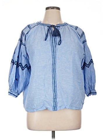 Zara Basic 3/4 Sleeve Blouse (view 1)