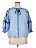 Zara Basic Blue 3/4 Sleeve Blouse Size XL - photo 1