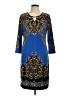 JM Collection Paisley Blue Cocktail Dress Size L (petite) - photo 1