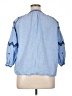 Zara Basic Blue 3/4 Sleeve Blouse Size XL - photo 2