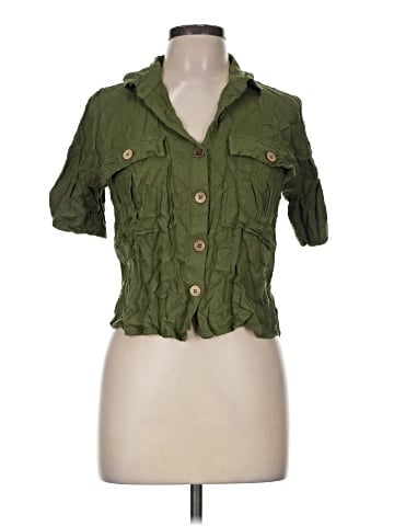 Blush 3/4 Sleeve Button-Down Shirt (view 1)