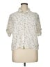 Böhme 100% Rayon Polka Dots Ivory Short Sleeve Blouse Size XL - photo 1