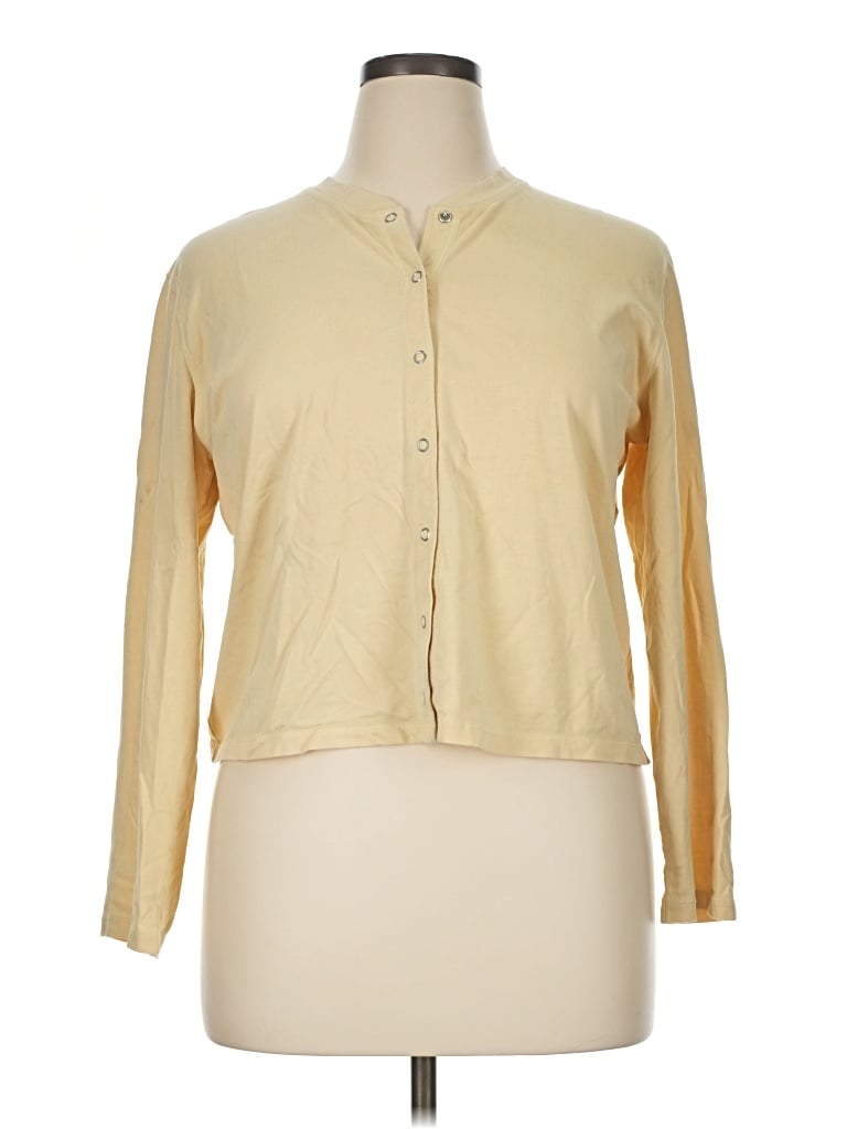 Pre-owned Valerie Stevens Long Sleeve Polo Shirt In Gold