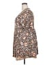 Andree by UNIT 100% Rayon Brown Short Sleeve Blouse Size 2X - photo 5