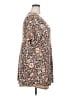 Andree by UNIT 100% Rayon Brown Short Sleeve Blouse Size 2X - photo 4