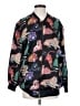 Zara Basic 100% Acetate Print Black Jacket Size S - photo 1
