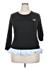 DAZY Black 3/4 Sleeve T-Shirt Size 2X Petite - photo 1
