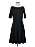 Lands' End Solid Black Casual Dress Size S - photo 1