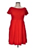 Cato Solid Red Casual Dress Size M - photo 1