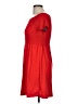 Cato Solid Red Casual Dress Size M - photo 5