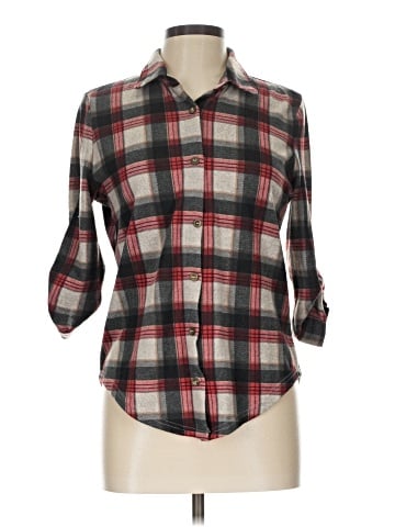 Roommates 3/4 Sleeve Button-Down Shirt (view 1)