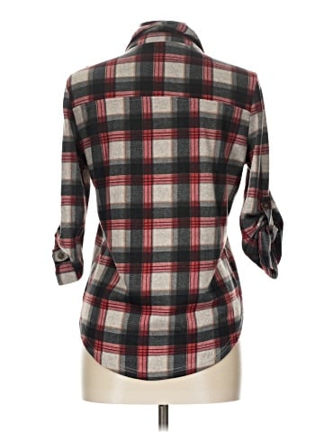 Roommates 3/4 Sleeve Button-Down Shirt (view 2)