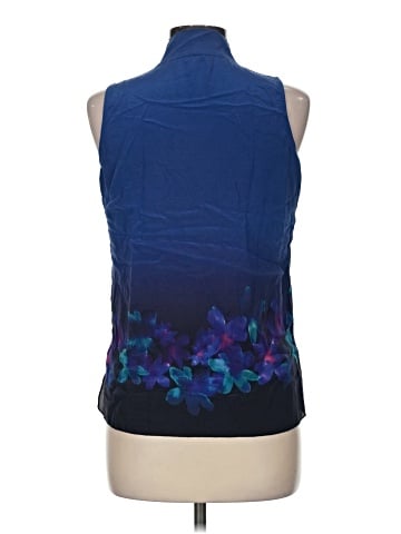 Ecru Sleeveless Silk Top (view 2)