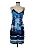 Le Superbe 100% Polyester Graphic Tropical Blue Cocktail Dress Size 6 - photo 1