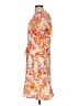 Veronica M. 100% Polyester Print Orange Casual Dress Size M - photo 5