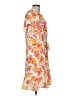 Veronica M. 100% Polyester Print Orange Casual Dress Size M - photo 4