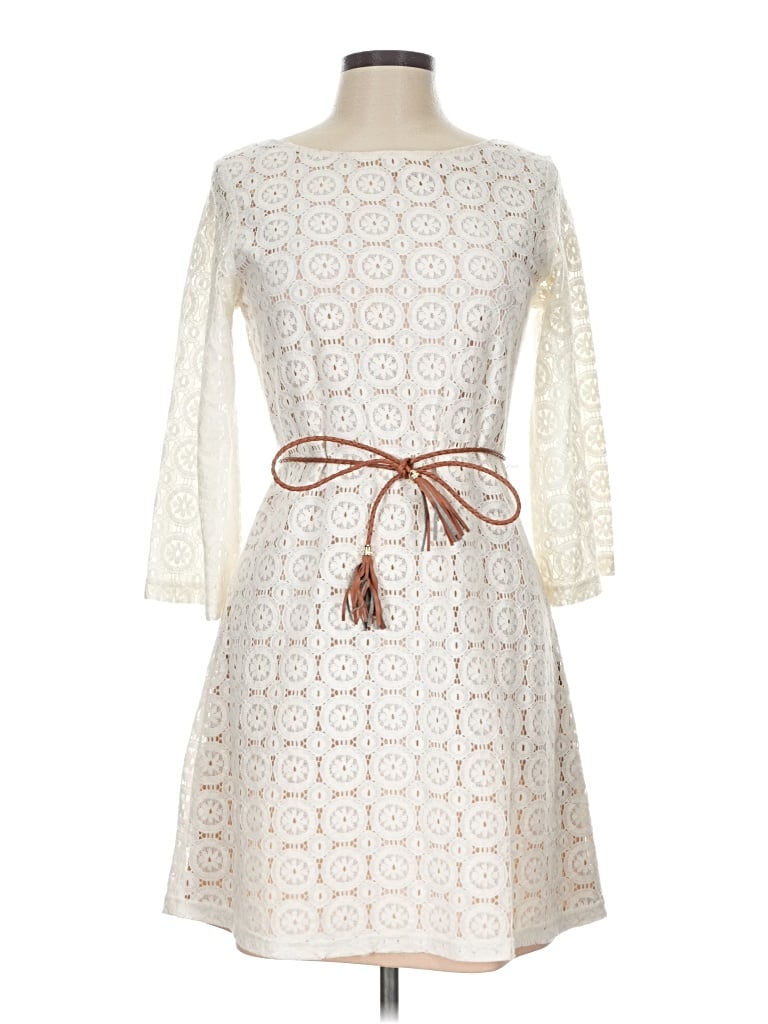 Pre-owned Sharagano Casual Dress In Ivory