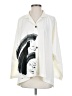 Assorted Brands 100% Polyester Graphic Ivory 3/4 Sleeve Blouse Size 2 - photo 1