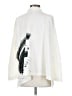 Assorted Brands 100% Polyester Graphic Ivory 3/4 Sleeve Blouse Size 2 - photo 2