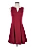 Everly Solid Burgundy Casual Dress Size S - photo 1