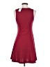 Everly Solid Burgundy Casual Dress Size S - photo 2
