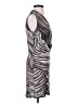 Halston Heritage 100% Rayon Chevron-herringbone Silver Cocktail Dress Size 2 - photo 4