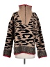 Aqua Animal Print Brown Pullover Sweater Size S - photo 1