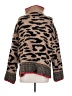 Aqua Animal Print Brown Pullover Sweater Size S - photo 2