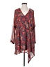 Free People 100% Polyester Paisley Red Casual Dress Size XS - photo 1
