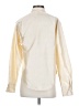 Connie Roberson 100% Silk Metallic Ivory Long Sleeve Silk Top Size S - photo 2