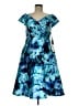 Alex Evenings 100% Polyester Blue Cocktail Dress Size 8 Petite - photo 1