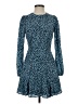 Mi ami 100% Polyester Animal Print Blue Casual Dress Size XS - photo 1