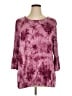 Ruby Rd. Tie-dye Burgundy 3/4 Sleeve Top Size XL - photo 1