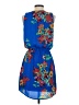 Collective Concepts 100% Polyester Print Blue Casual Dress Size XS - photo 2