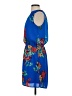 Collective Concepts 100% Polyester Print Blue Casual Dress Size XS - photo 5
