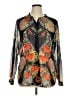 CAbi 100% Polyester Floral Black Long Sleeve Blouse Size XL - photo 1